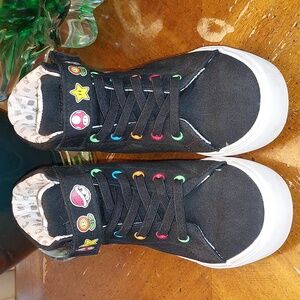 Mario Black High-Top Sneakers